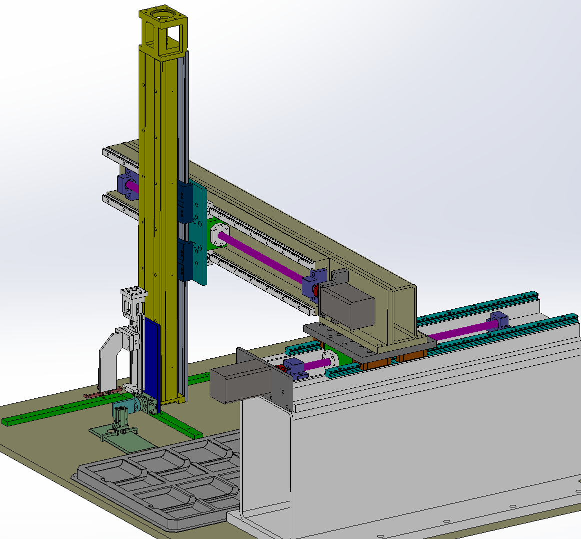 小片玻璃移栽机械手 SolidWorks