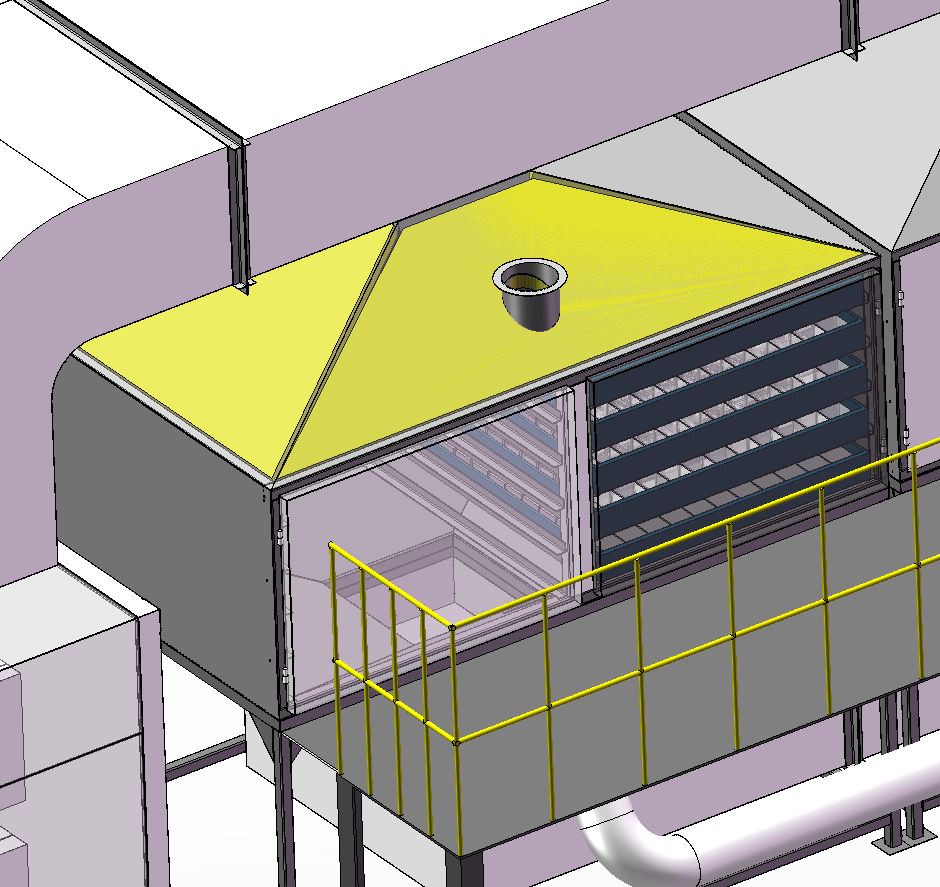 RCO活性炭吸附催化燃烧设备 SolidWorks