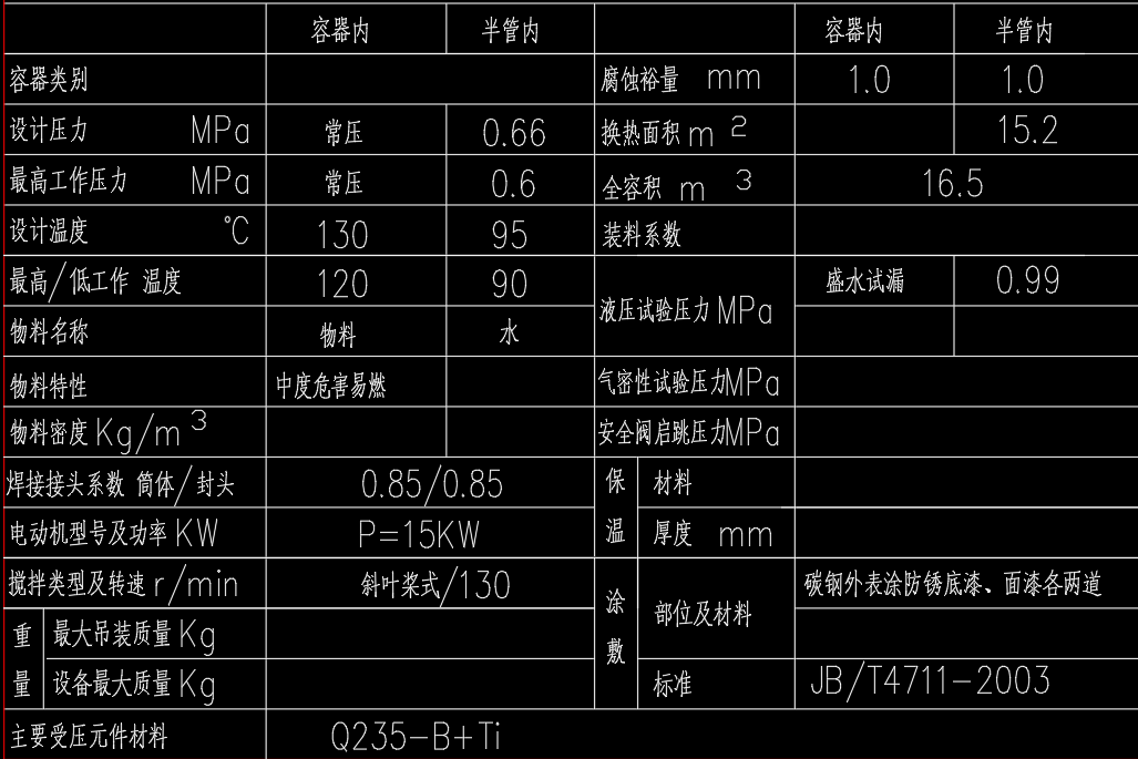 DN2200中和釜及DN2400中和釜 2份CAD图纸