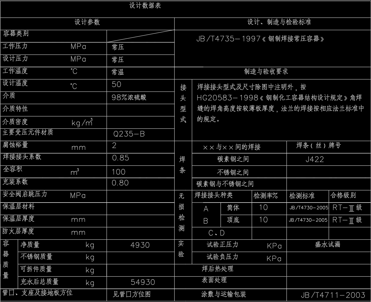 浓硫酸储罐