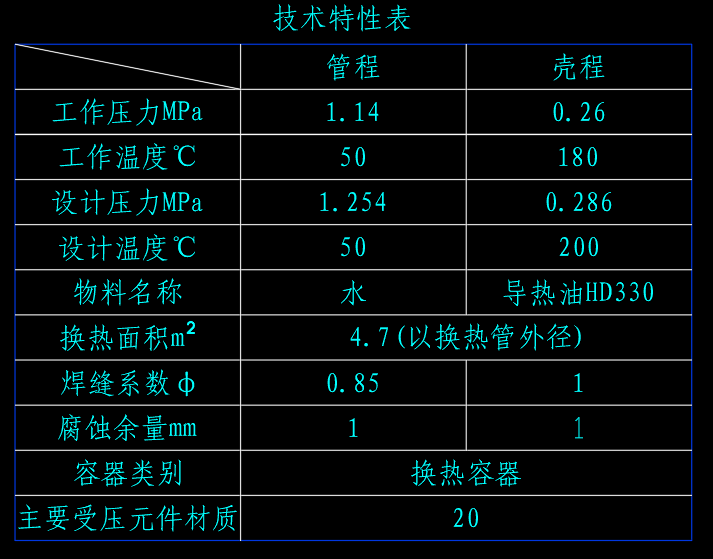 冷水与导热油换热器
